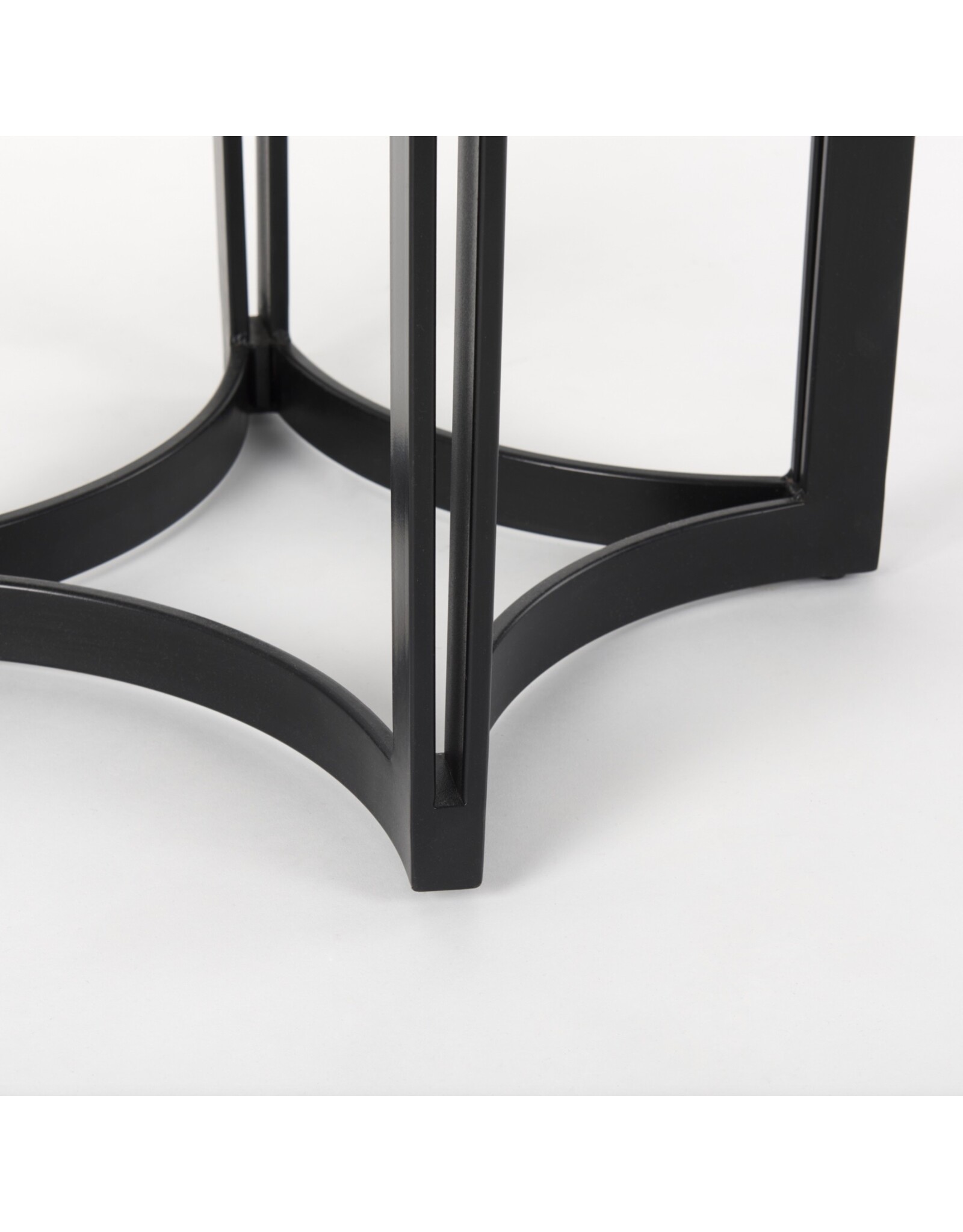 Tanner Marble & Matte Black Bistro Table