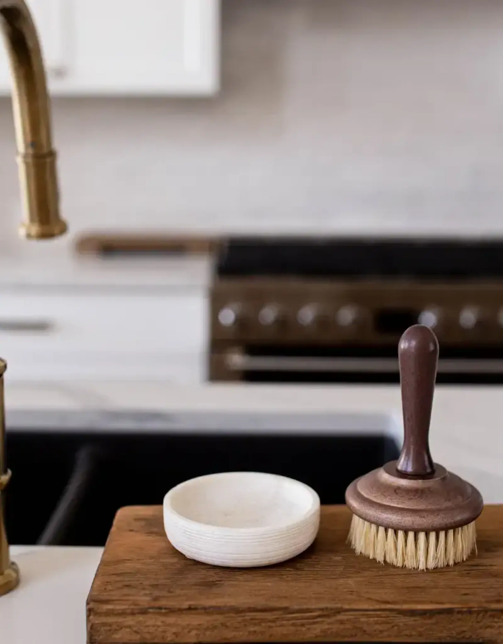 Marble Soap & Brush Holder