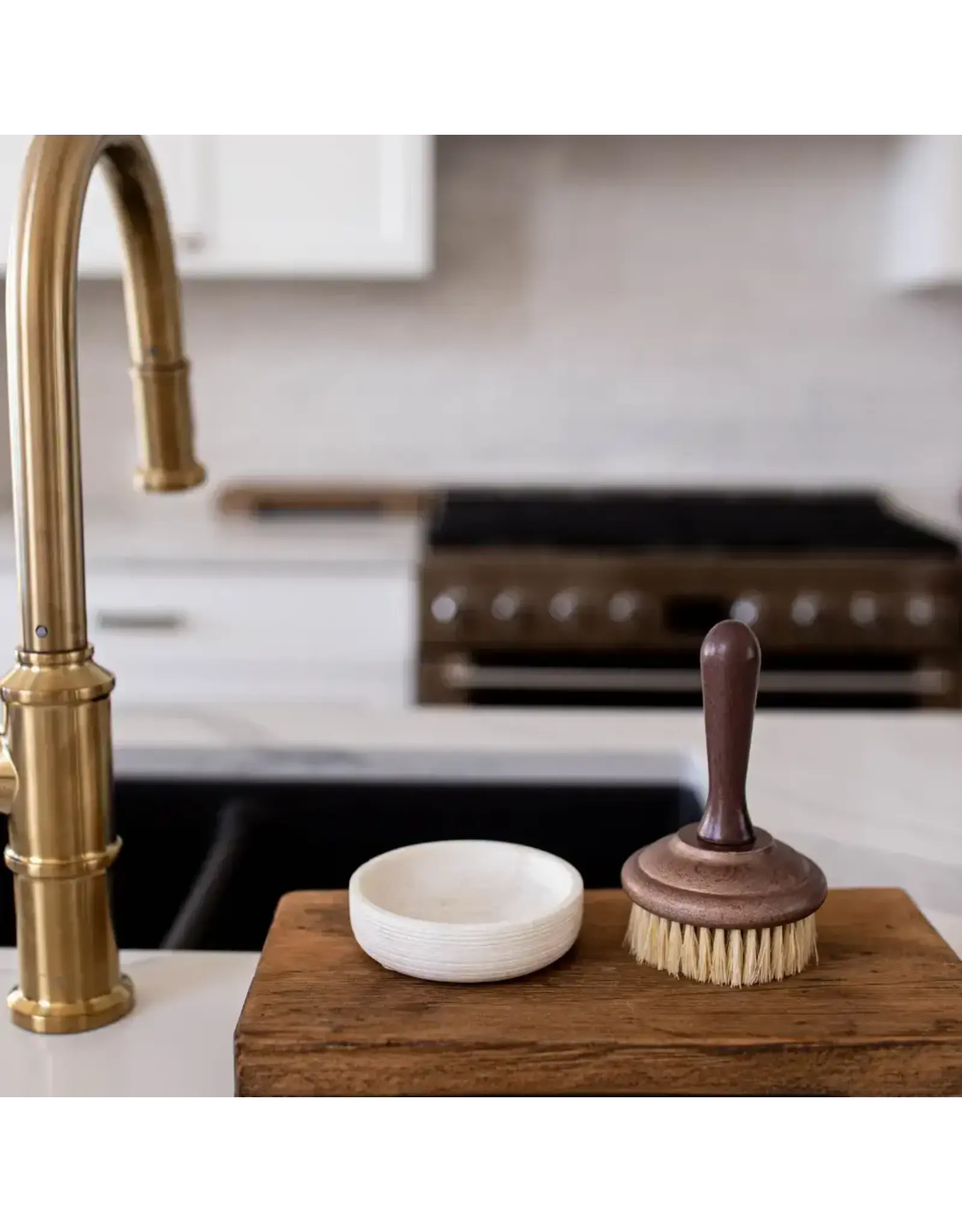 Marble Soap & Brush Holder