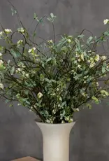 37" Boxwood and Cream Wildflower Bush