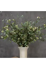 37" Boxwood and Cream Wildflower Bush