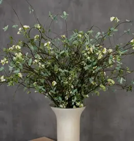 37" Boxwood and Cream Wildflower Bush