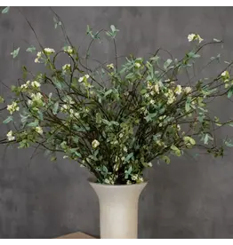 37" Boxwood and Cream Wildflower Bush