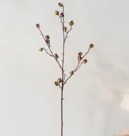 Artificial Dry Hibiscus Flower Stem, 35.4"