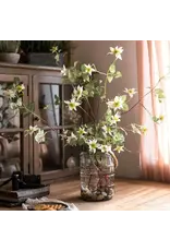 German Clematis Flower Stem in White 40" Tall