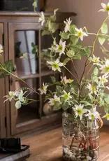 German Clematis Flower Stem in White 40" Tall