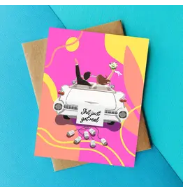 Shit Got Real Funny Wedding Card- Sweary Wedding Day Card