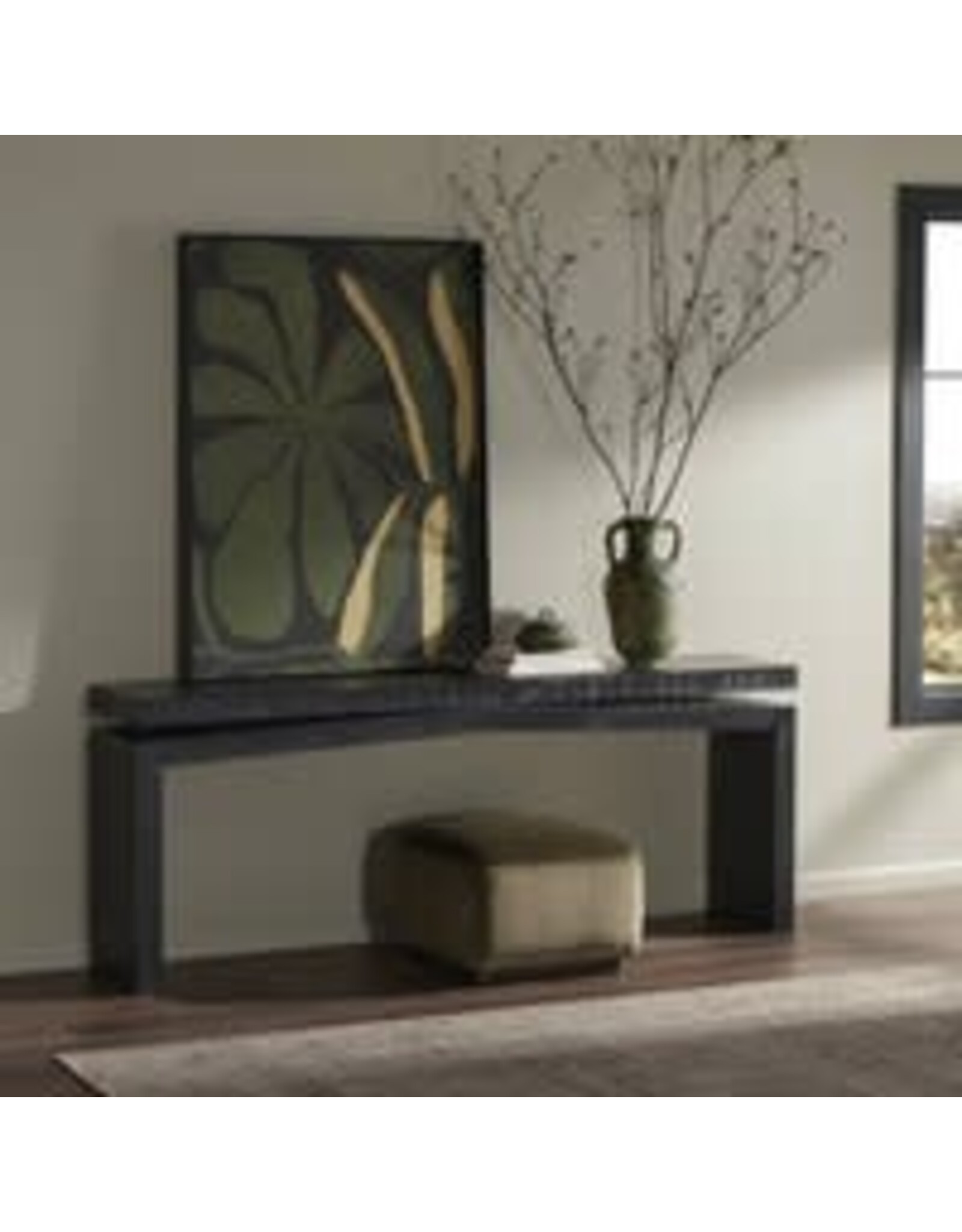 Matthes Reclaimed Pine Console Table, Aged Black Pine 79"