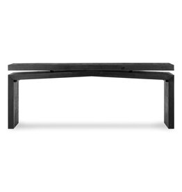 Matthes Reclaimed Pine Console Table, Aged Black Pine 79"