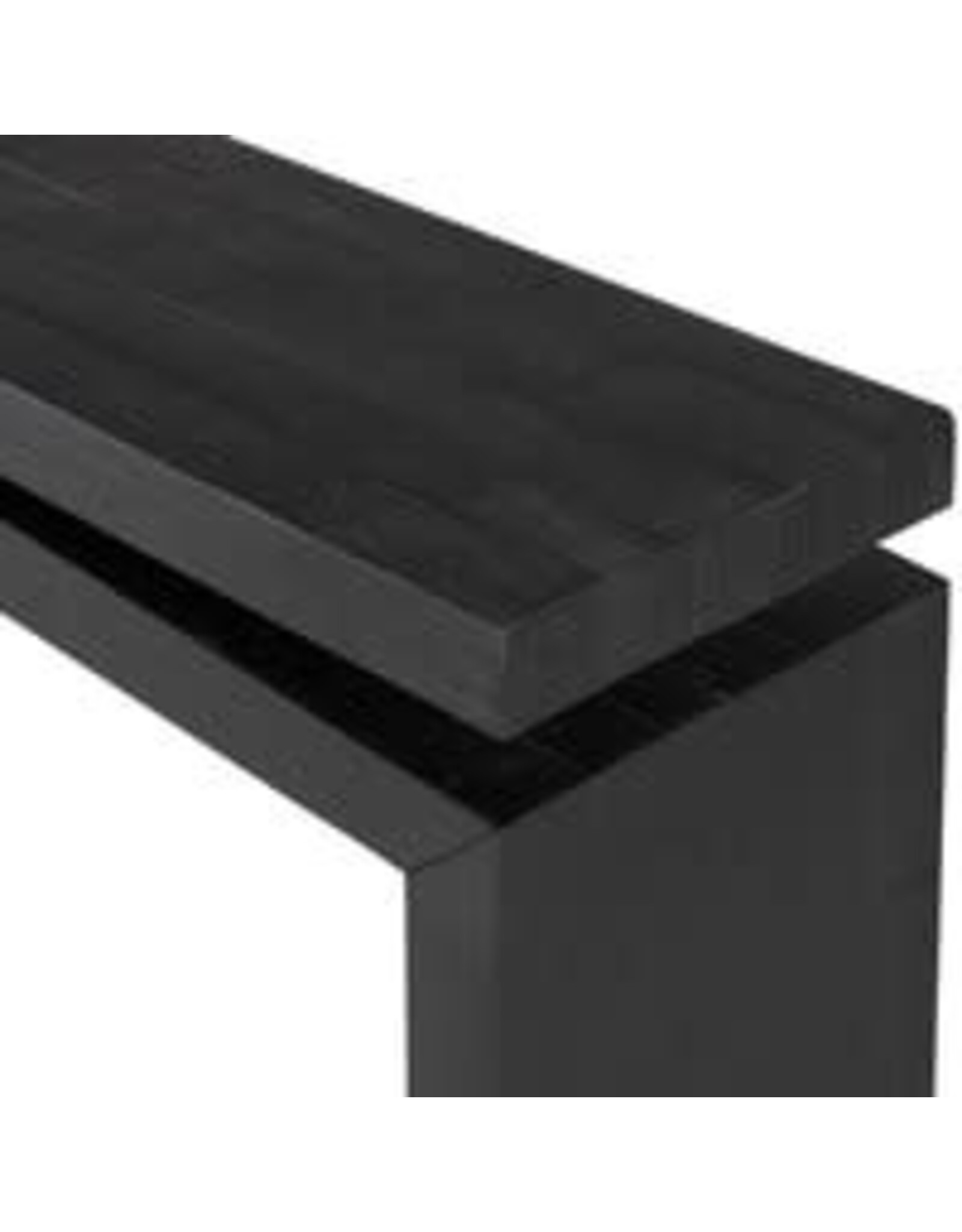 Matthes Reclaimed Pine Console Table, Aged Black Pine 79"