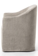 Cove Dining Chair With Casters, Heather Twill Stone