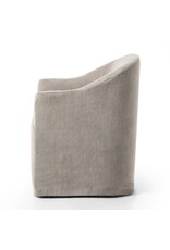 Cove Dining Chair With Casters, Heather Twill Stone