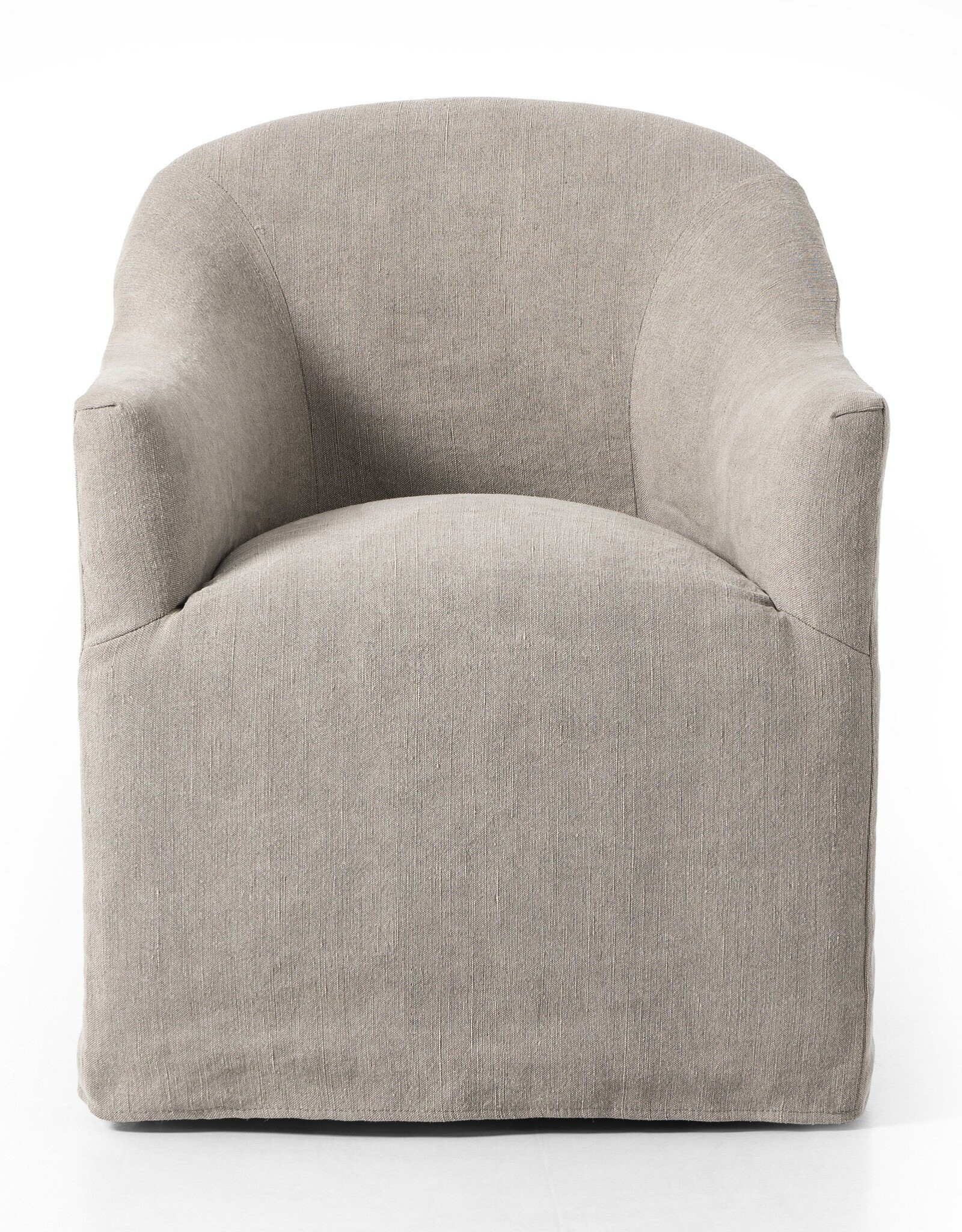 Cove Dining Chair With Casters, Heather Twill Stone