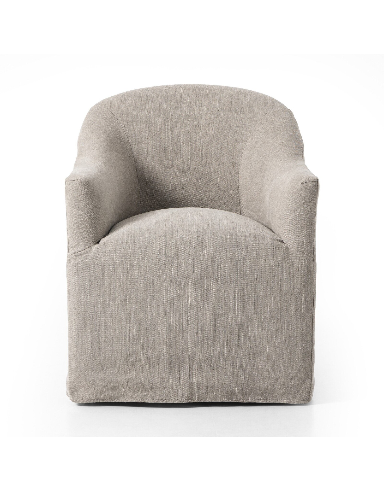 Cove Dining Chair With Casters, Heather Twill Stone