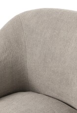 Cove Dining Chair With Casters, Heather Twill Stone