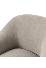 Cove Dining Chair With Casters, Heather Twill Stone