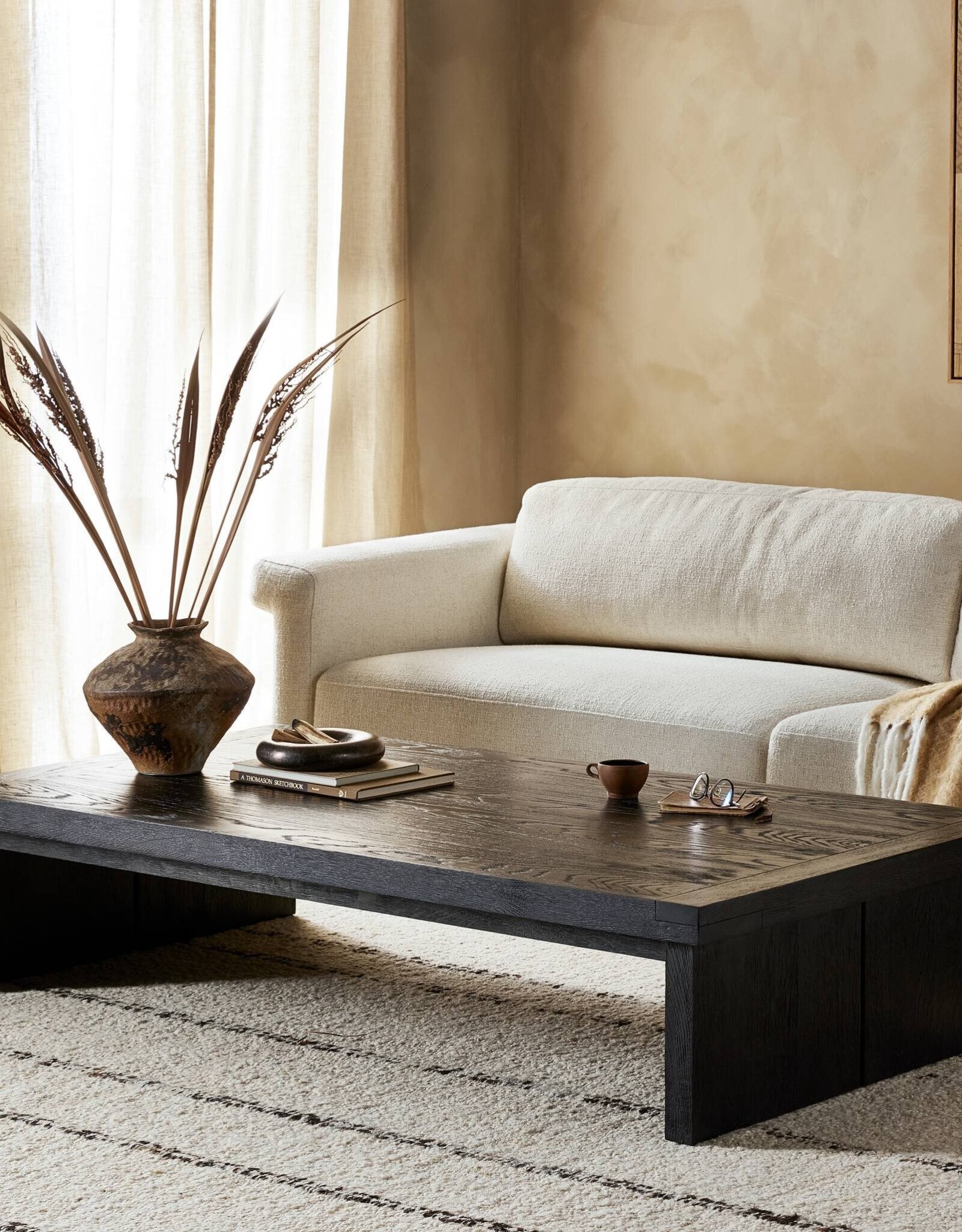 Warby Coffee Table - Worn Black Vaneer