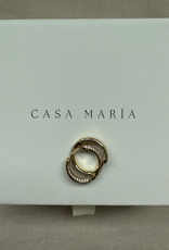 Double Zirconia Hoops, Round