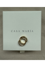 Double Zirconia Hoops, Round