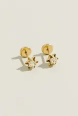 Flower Single Zirconia Studs