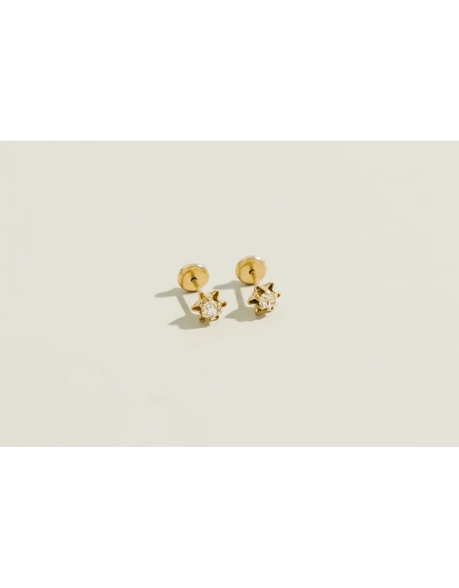 Flower Single Zirconia Studs