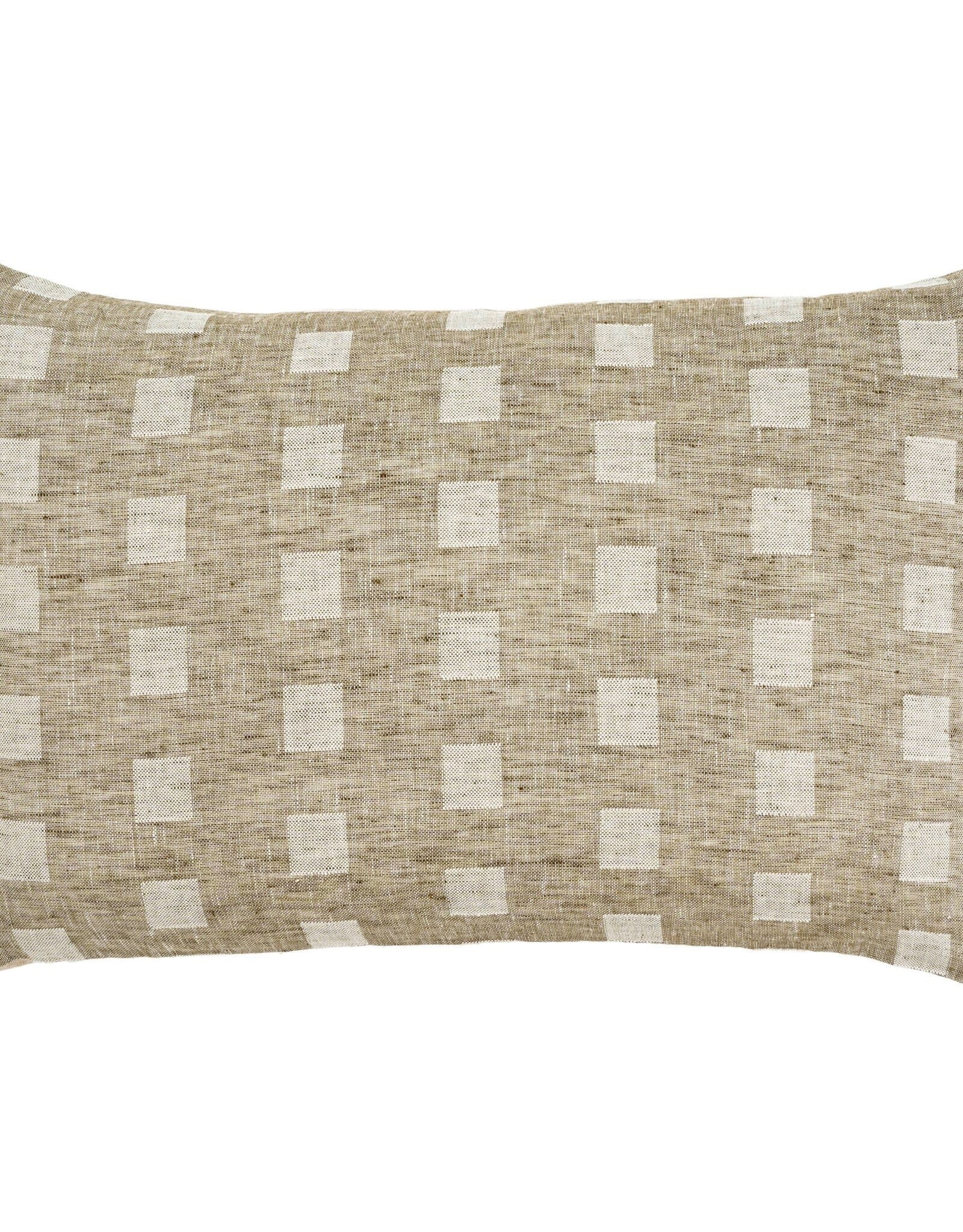 Check Linen Pillow, 16x24