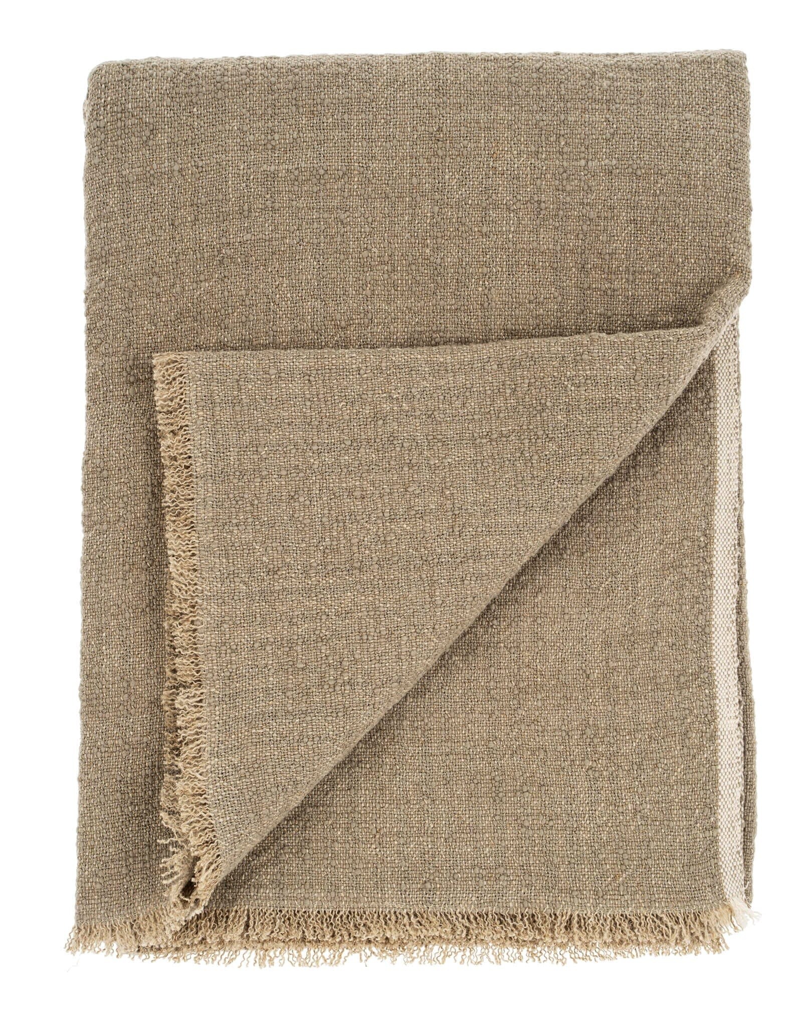 Solace Slub Linen Throw, Natural
