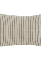 Pinstripe Linen Pillow, Natural - 16x24