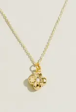 Gold Clove Cubic Zirconia Necklace