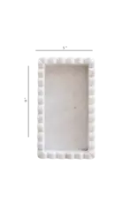 White Marble Scalloped Bridge Tray