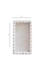 White Marble Scalloped Bridge Tray