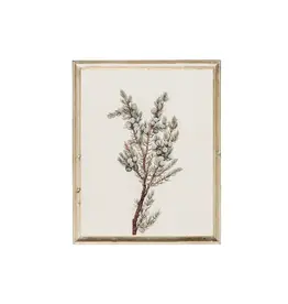 Winter Greenery Vintage Art Print