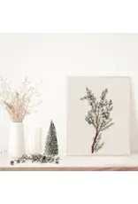 Winter Greenery Vintage Art Print