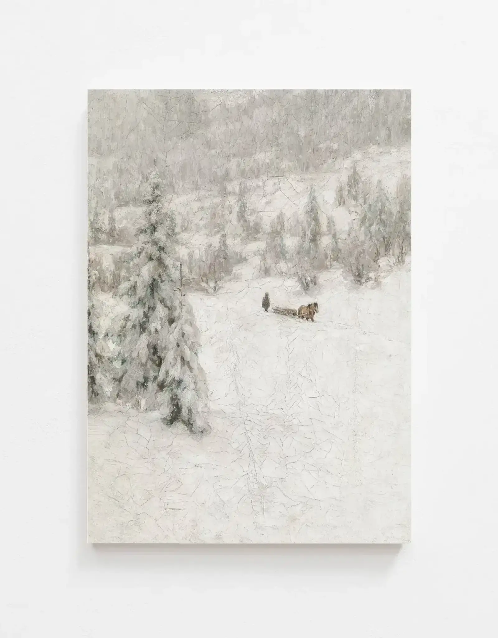 Winter Mist Vintage Art Print | Christmas Art