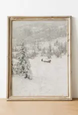 Winter Mist Vintage Art Print | Christmas Art