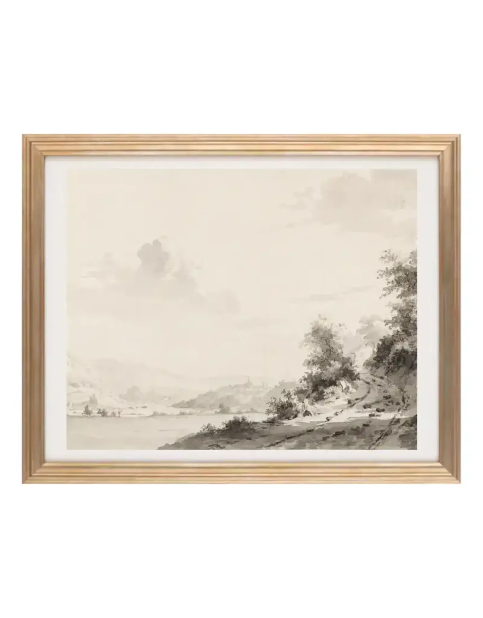 Oak Framed Bayside Art Print