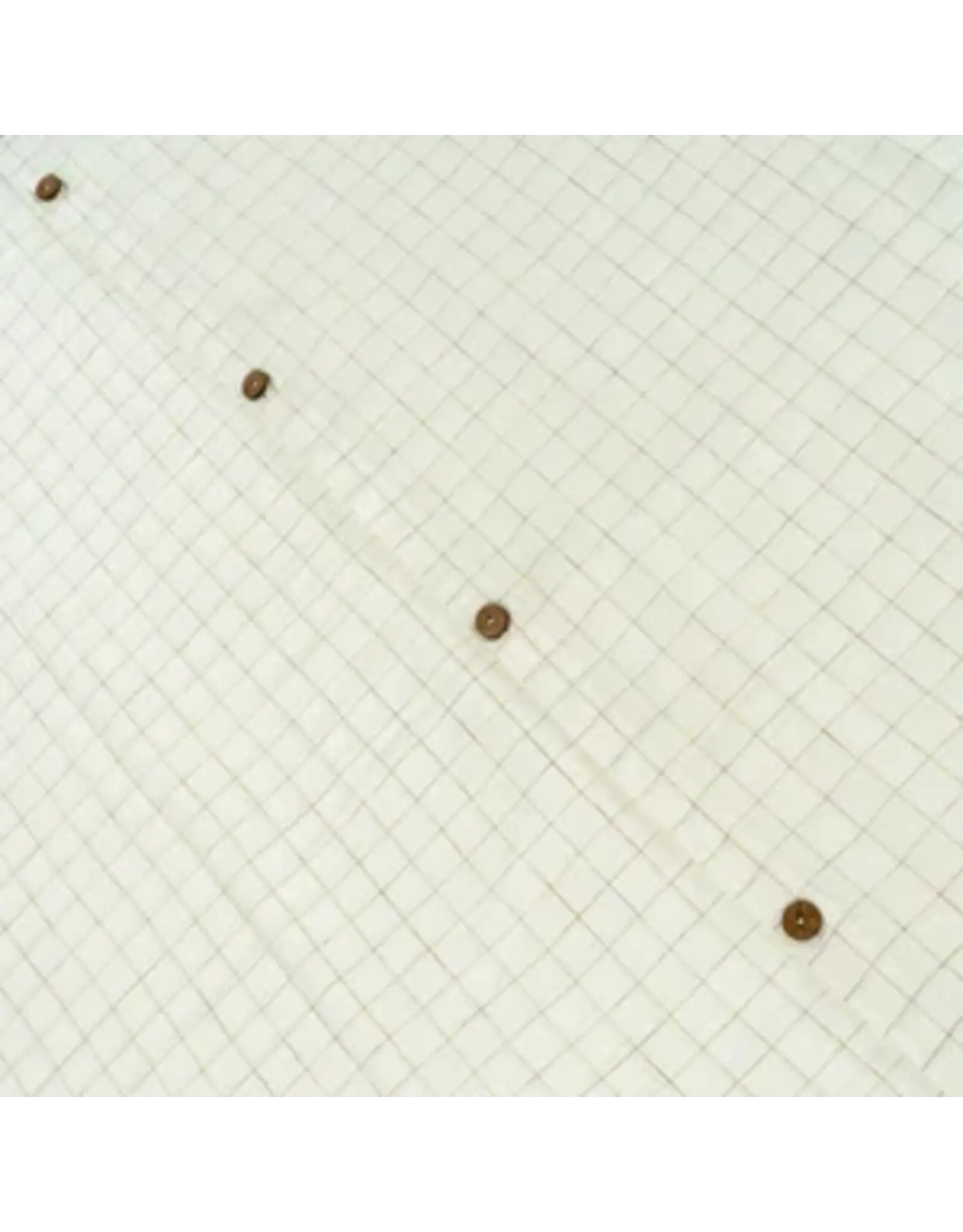 Linen Check Queen Duvet Set, Ivory
