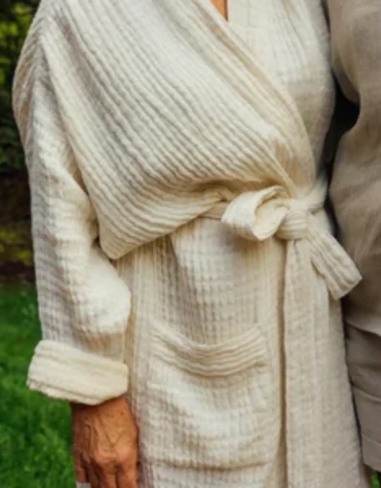 Crinkle Linen/Cotton Robe