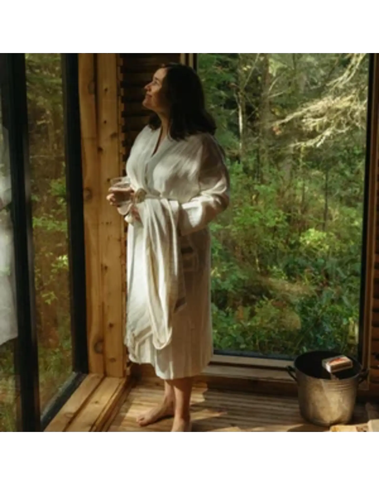 Linen Robe, Ivory