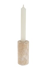 Ava Travertine Candle Holder, Large