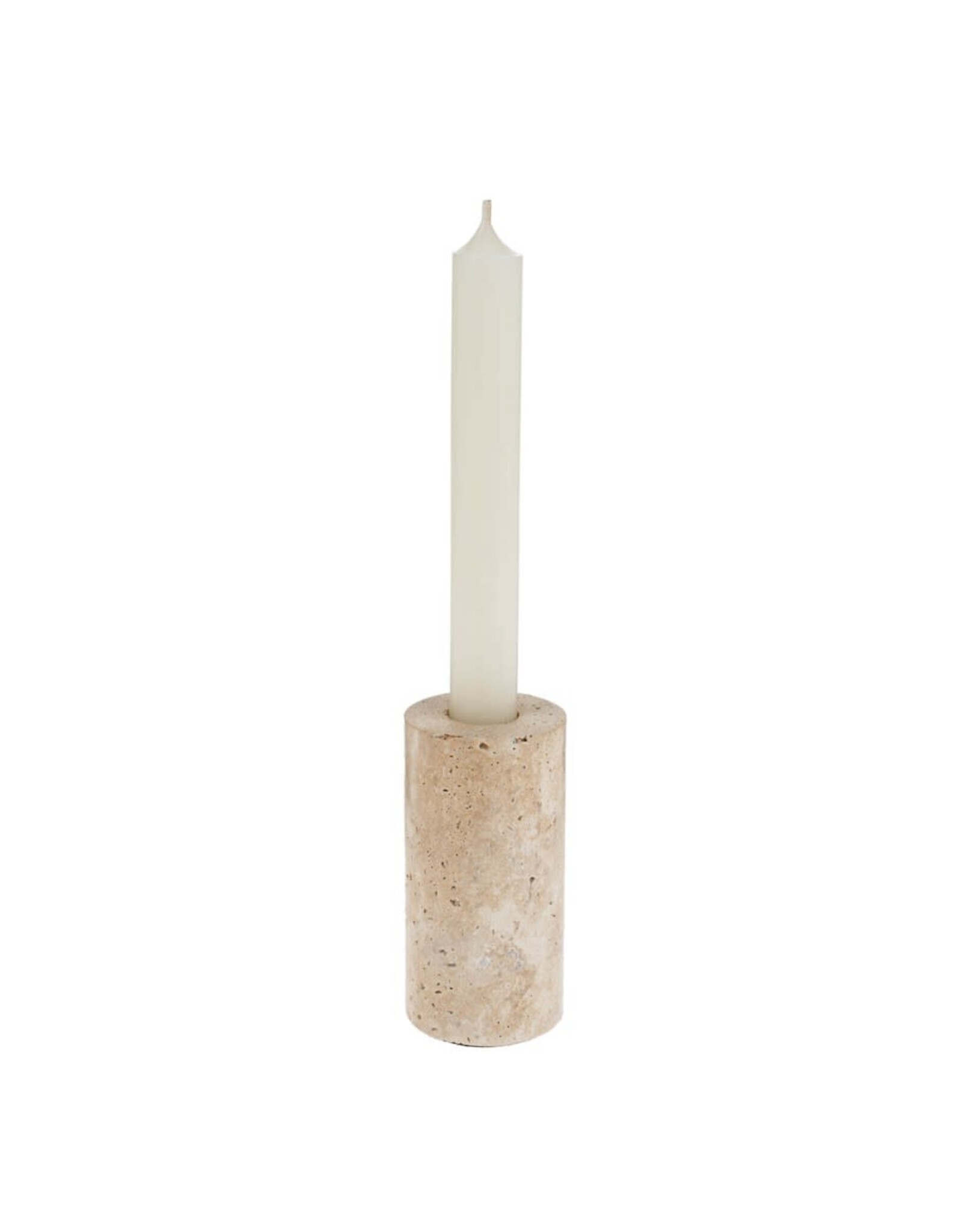 Ava Travertine Candle Holder, Large
