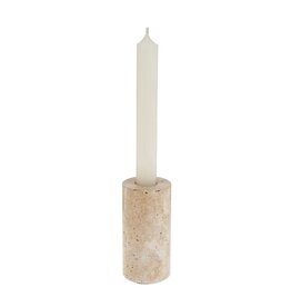 Ava Travertine Candle Holder, Large
