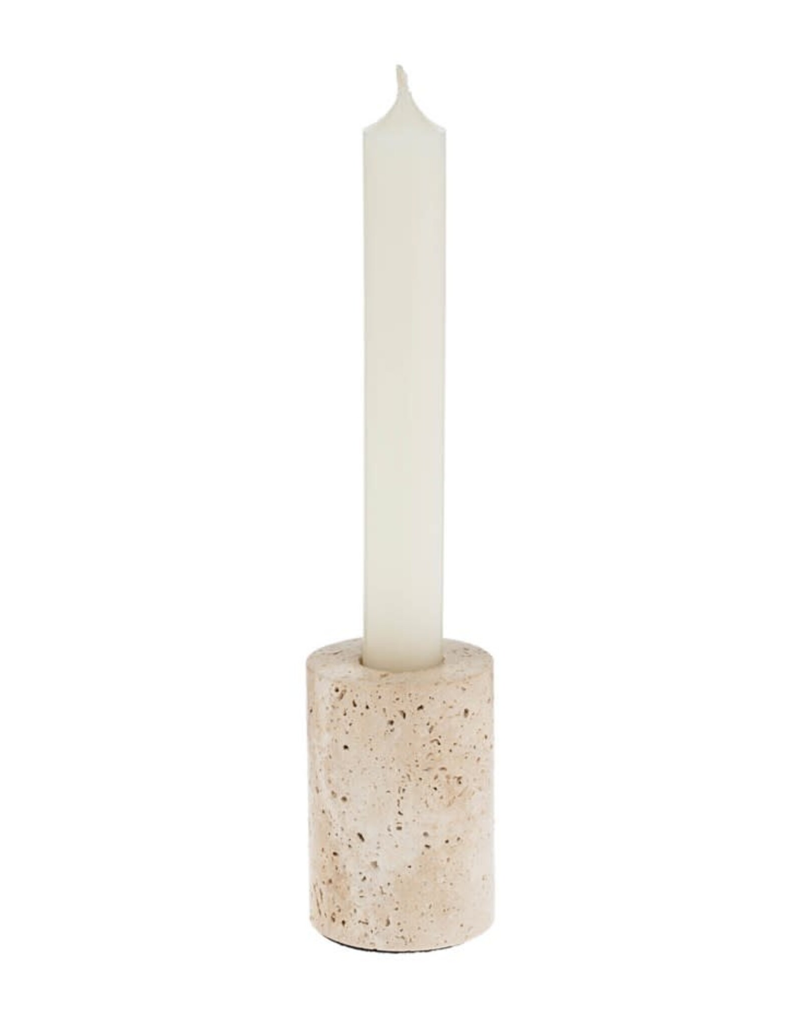 Ava Travertine Candle Holder, Small