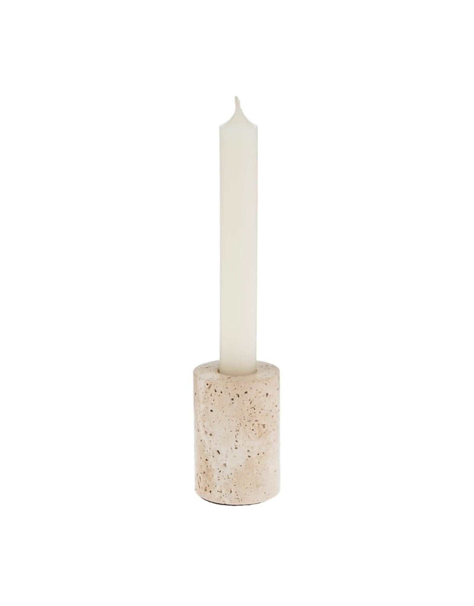 Ava Travertine Candle Holder, Small