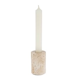 Ava Travertine Candle Holder, Small