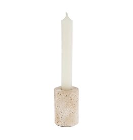 Ava Travertine Candle Holder, Small