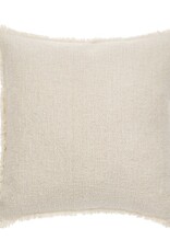 Fringed Boucle Pillow, Off White, 20x20