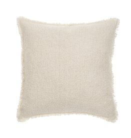 Fringed Boucle Pillow - Off White, 20x20