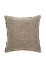 Fringed Boucle Pillow - Taupe,  20x20