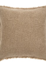Fringed Boucle Pillow, Warm Sand, 20x20